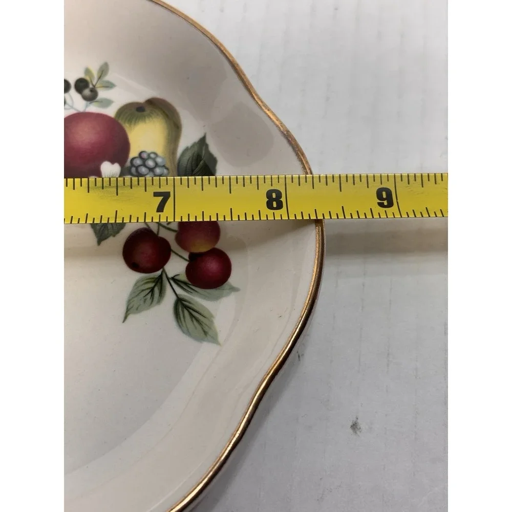 Vintage Old Foley James Kent England Fruit Candy Dish‎ Gold Trim Staffordshire